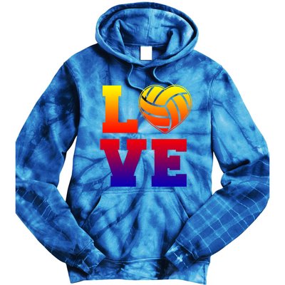 Love Volleyball Cute Gift Tie Dye Hoodie