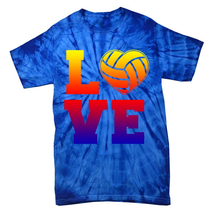 Love Volleyball Cute Gift Tie-Dye T-Shirt