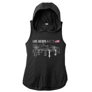 Las Vegas Circuit Us America Formula Racing Race Car Lovers Ladies PosiCharge Tri-Blend Wicking Draft Hoodie Tank