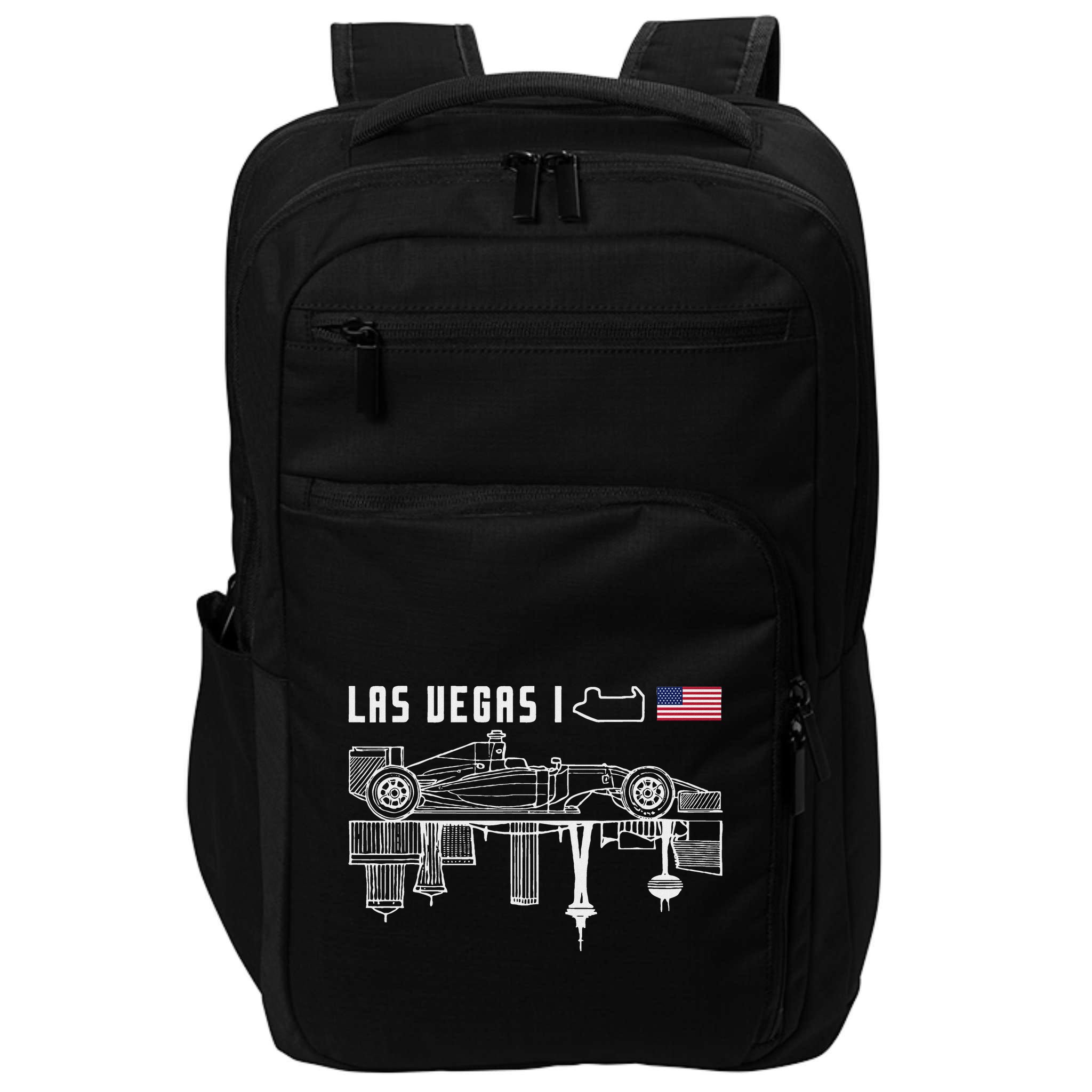 Las Vegas Circuit Us America Formula Racing Race Car Lovers Impact Tech Backpack