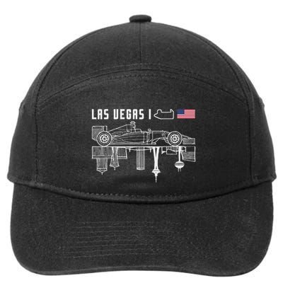 Las Vegas Circuit Us America Formula Racing Race Car Lovers 7-Panel Snapback Hat