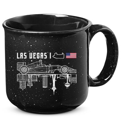 Las Vegas Circuit Us America Formula Racing Race Car Lovers 15oz Campfire Ceramic Mug