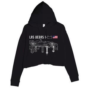 Las Vegas Circuit Us America Formula Racing Race Car Lovers Crop Fleece Hoodie