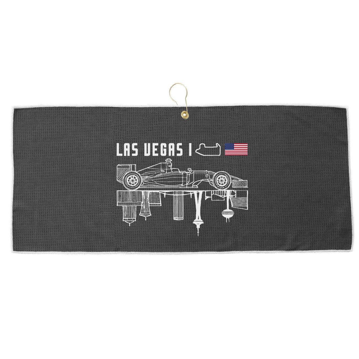 Las Vegas Circuit Us America Formula Racing Race Car Lovers Large Microfiber Waffle Golf Towel