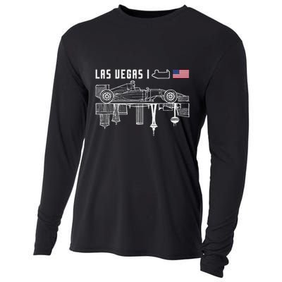 Las Vegas Circuit Us America Formula Racing Race Car Lovers Cooling Performance Long Sleeve Crew