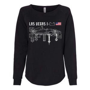 Las Vegas Circuit Us America Formula Racing Race Car Lovers Womens California Wash Sweatshirt