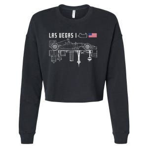 Las Vegas Circuit Us America Formula Racing Race Car Lovers Cropped Pullover Crew