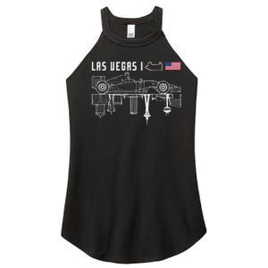 Las Vegas Circuit Us America Formula Racing Race Car Lovers Women's Perfect Tri Rocker Tank