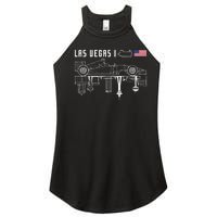 Las Vegas Circuit Us America Formula Racing Race Car Lovers Women's Perfect Tri Rocker Tank