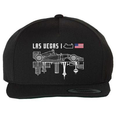 Las Vegas Circuit Us America Formula Racing Race Car Lovers Wool Snapback Cap