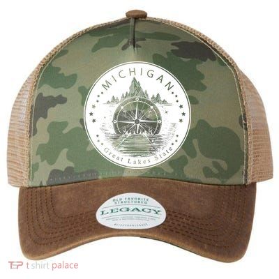 Lake View Compass Michigan Logo Legacy Tie Dye Trucker Hat