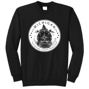 Lake View Compass Michigan Logo Sweatshirt