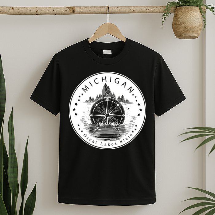 Lake View Compass Michigan Logo T-Shirt