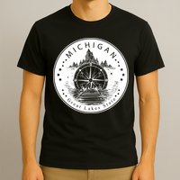 Lake View Compass Michigan Logo T-Shirt