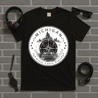 Lake View Compass Michigan Logo T-Shirt