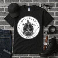 Lake View Compass Michigan Logo Tall T-Shirt
