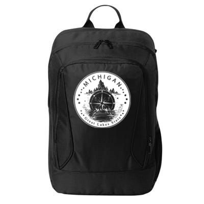 Lake View Compass Michigan Logo City Backpack