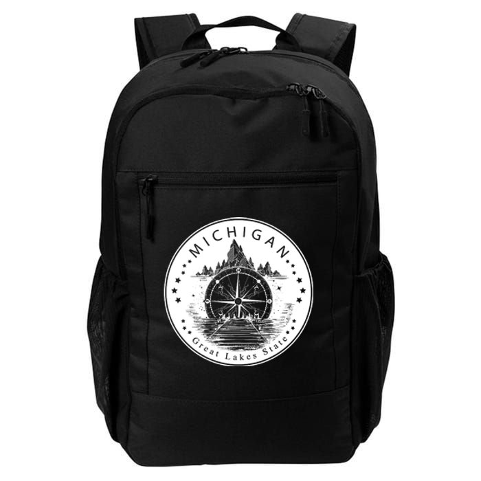 Lake View Compass Michigan Logo Daily Commute Backpack