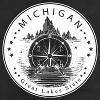 Lake View Compass Michigan Logo Adult Drive Performance Visor