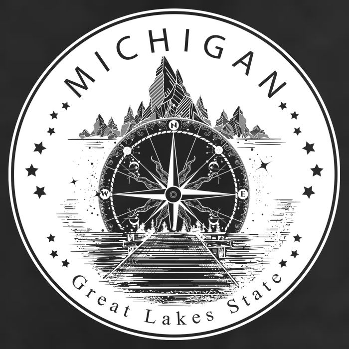 Lake View Compass Michigan Logo 11oz C Handle Ceramic Mug