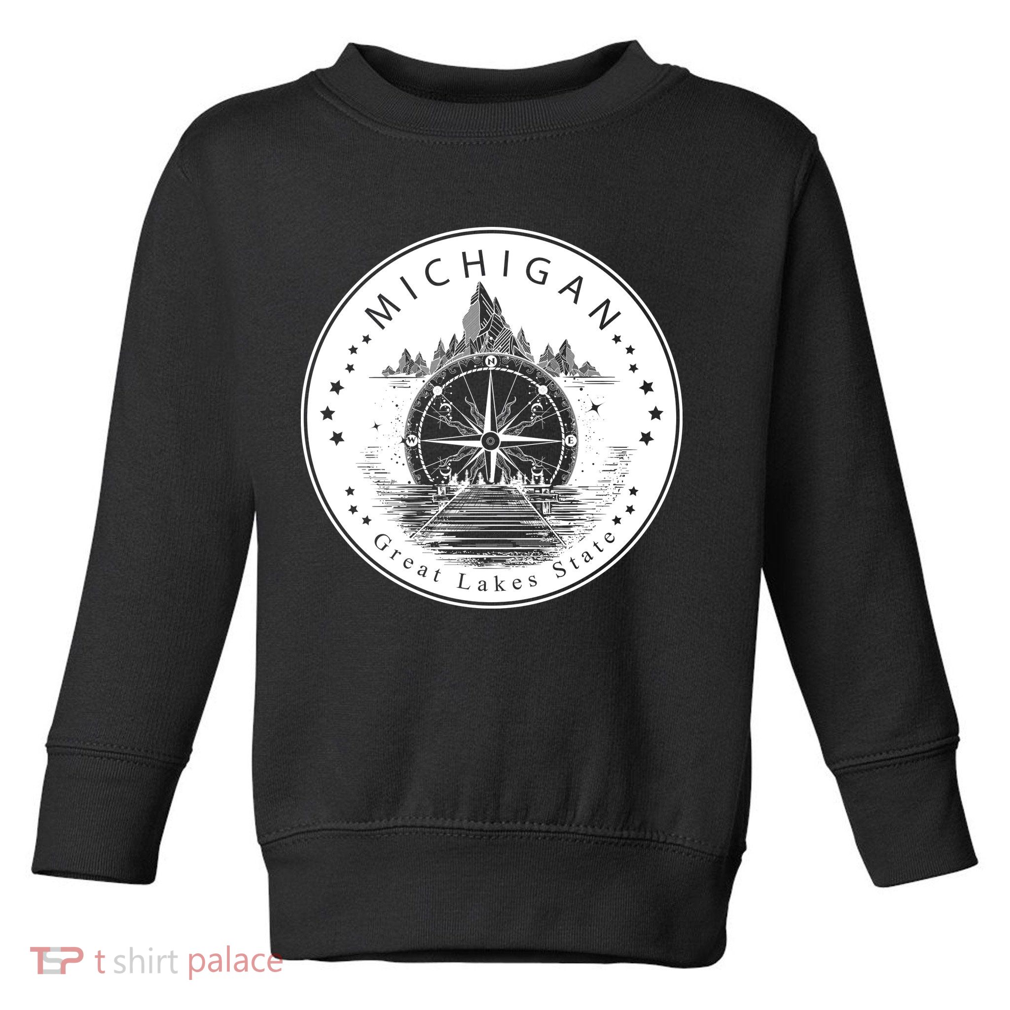 Lake View Compass Michigan Logo Toddler Sweatshirt