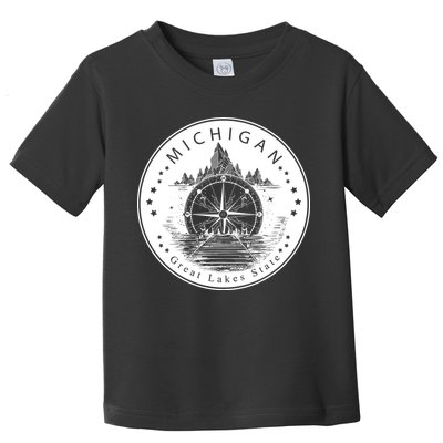 Lake View Compass Michigan Logo Toddler T-Shirt