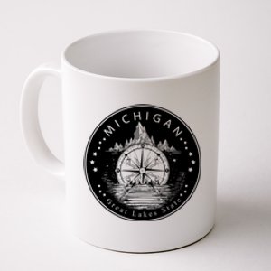 Lake View Compass Michigan Logo Coffee Mug