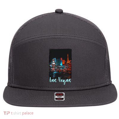 Las Vegas City Visiting Las Vegas Love Las Vegas 7 Panel Mesh Trucker Snapback Hat