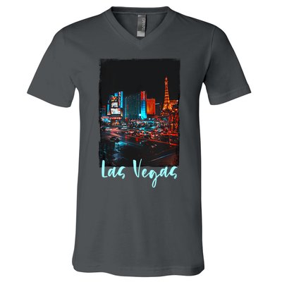 Las Vegas City Visiting Las Vegas Love Las Vegas V-Neck T-Shirt