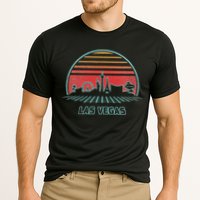 Las Vegas City Skyline Retro 80s Style Cooling Performance Crew T-Shirt