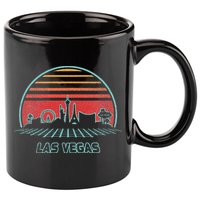 Las Vegas City Skyline Retro 80s Style 11oz C Handle Ceramic Mug