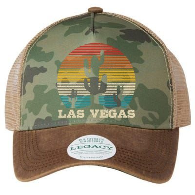 Las Vegas Cactus Vintage Retro Desert Souvenir Gift Legacy Tie Dye Trucker Hat