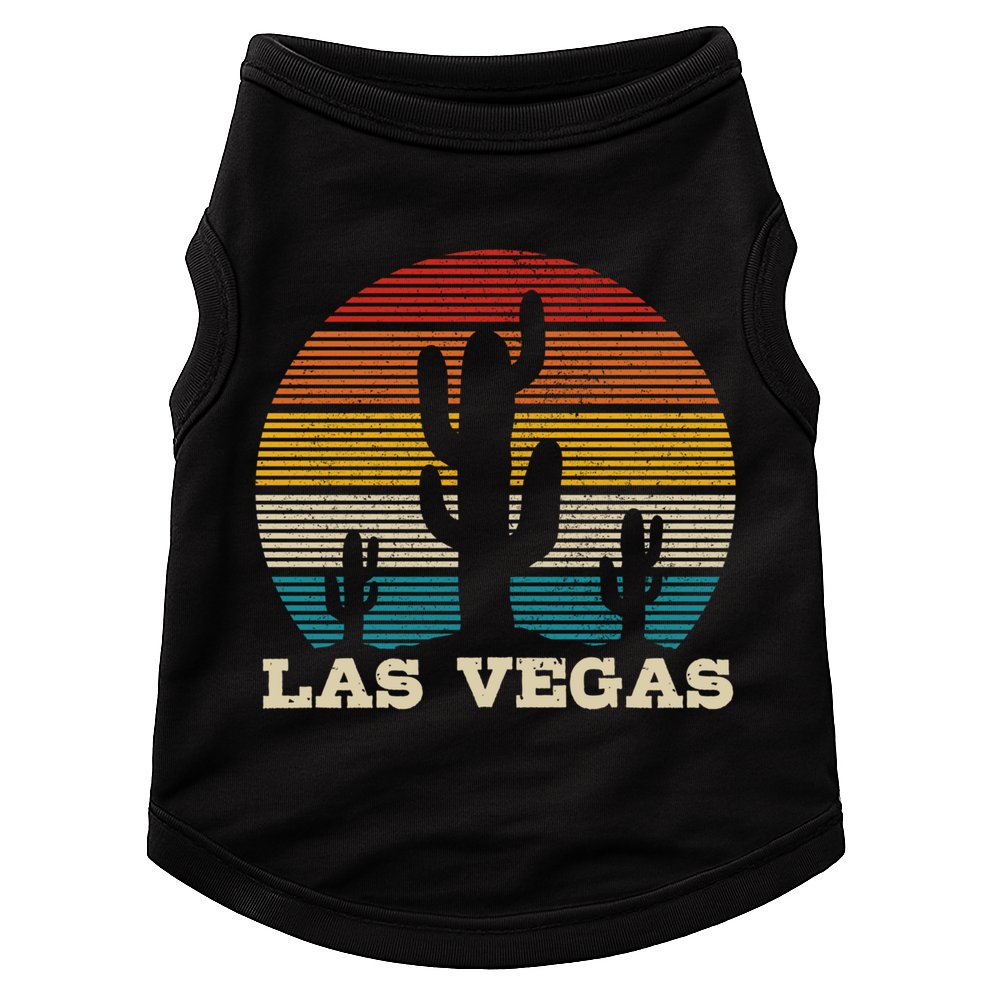 Las Vegas Cactus Vintage Retro Desert Souvenir Gift Doggie Tank