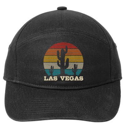 Las Vegas Cactus Vintage Retro Desert Souvenir Gift 7-Panel Snapback Hat