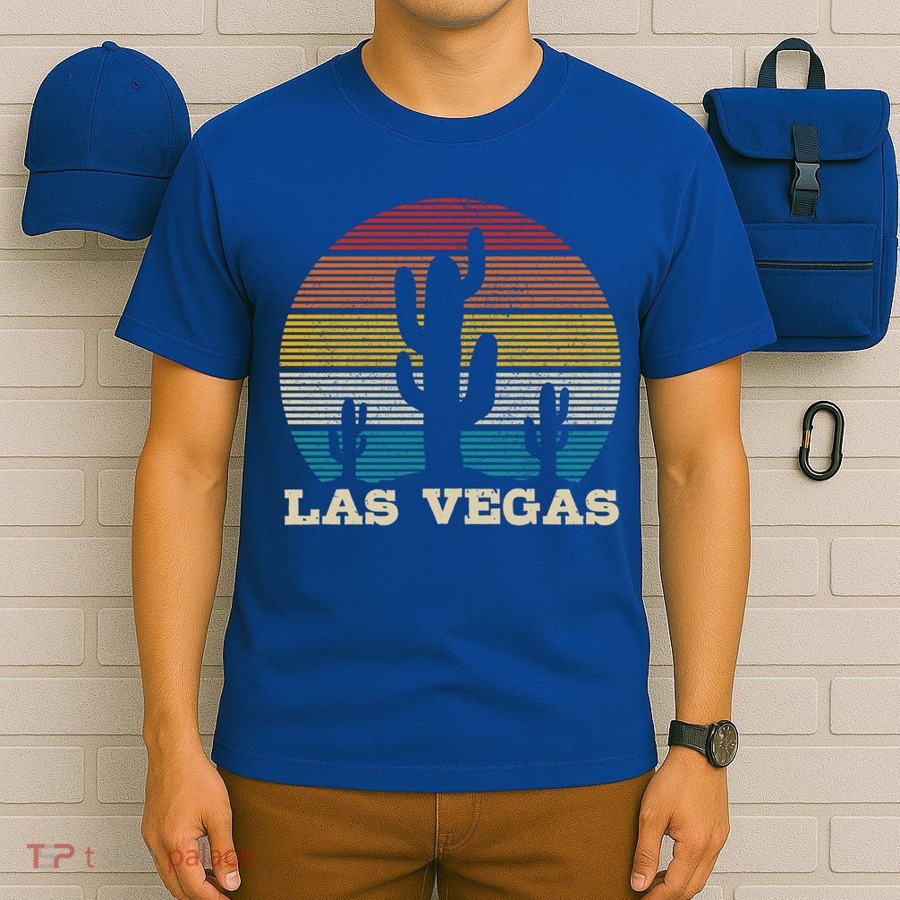 Las Vegas Cactus Vintage Retro Desert Souvenir Gift T-Shirt