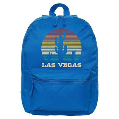 Las Vegas Cactus Vintage Retro Desert Souvenir Gift 16 in Basic Backpack