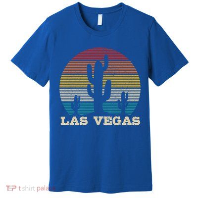 Las Vegas Cactus Vintage Retro Desert Souvenir Gift Premium T-Shirt