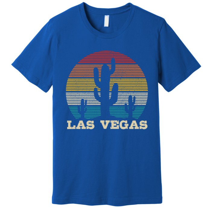 Las Vegas Cactus Vintage Retro Desert Souvenir Gift Premium T-Shirt