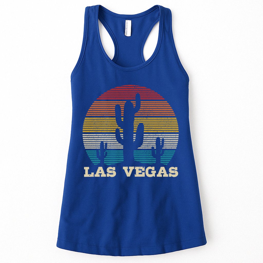 Las Vegas Cactus Vintage Retro Desert Souvenir Gift Womens Tank Top