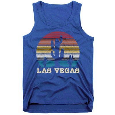 Las Vegas Cactus Vintage Retro Desert Souvenir Gift Tank Top