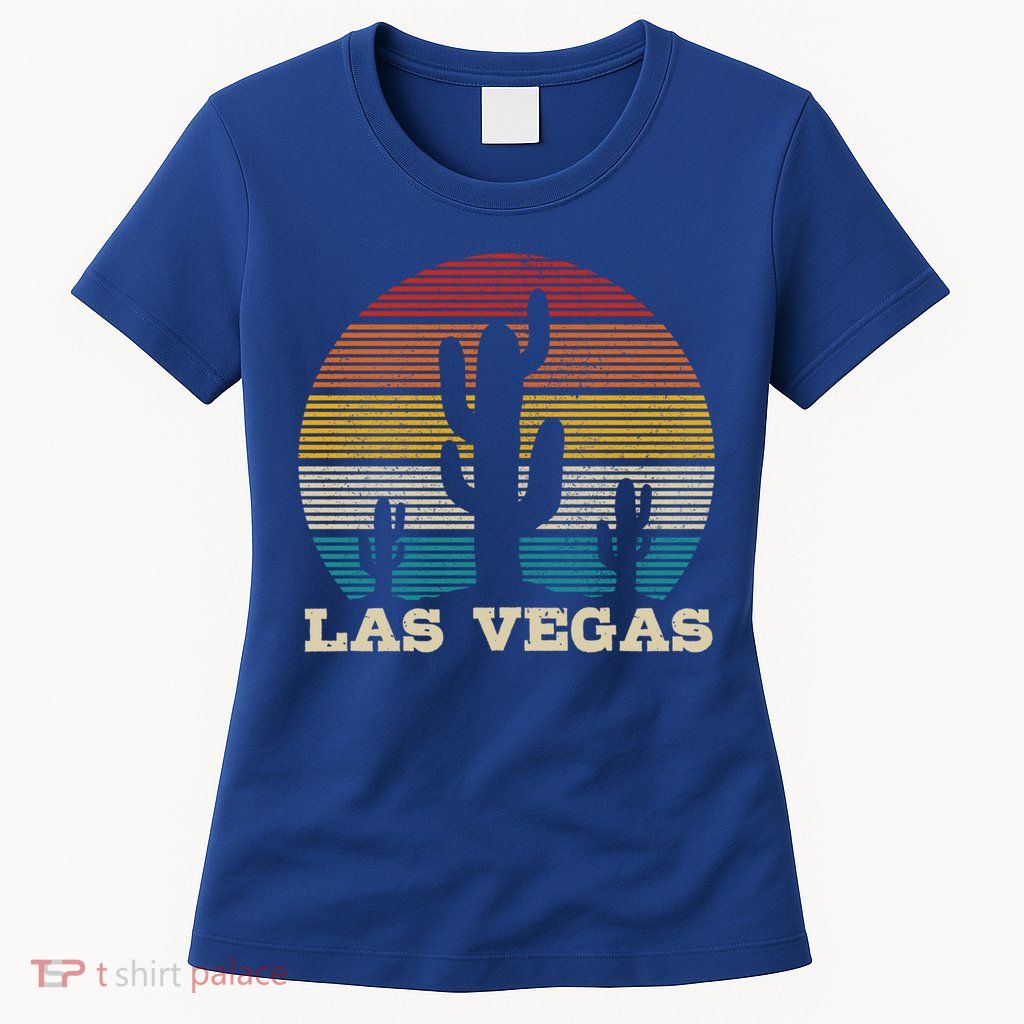 Las Vegas Cactus Vintage Retro Desert Souvenir Gift Womens T-Shirt