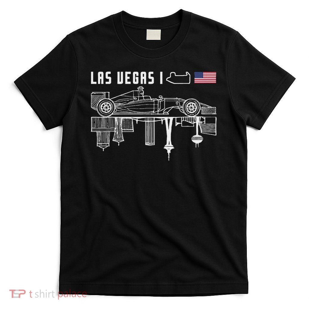 Las Vegas Circuit Us America Formula Racing Race Car Lovers T-Shirt