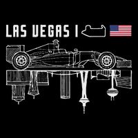 Las Vegas Circuit Us America Formula Racing Race Car Lovers V-Neck T-Shirt