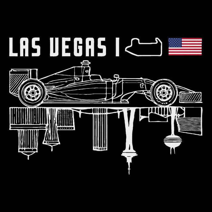 Las Vegas Circuit Us America Formula Racing Race Car Lovers V-Neck T-Shirt