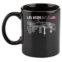 Las Vegas Circuit Us America Formula Racing Race Car Lovers 11oz C Handle Ceramic Mug