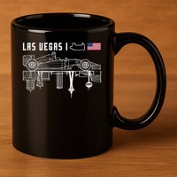 Las Vegas Circuit Us America Formula Racing Race Car Lovers 11oz C Handle Ceramic Mug