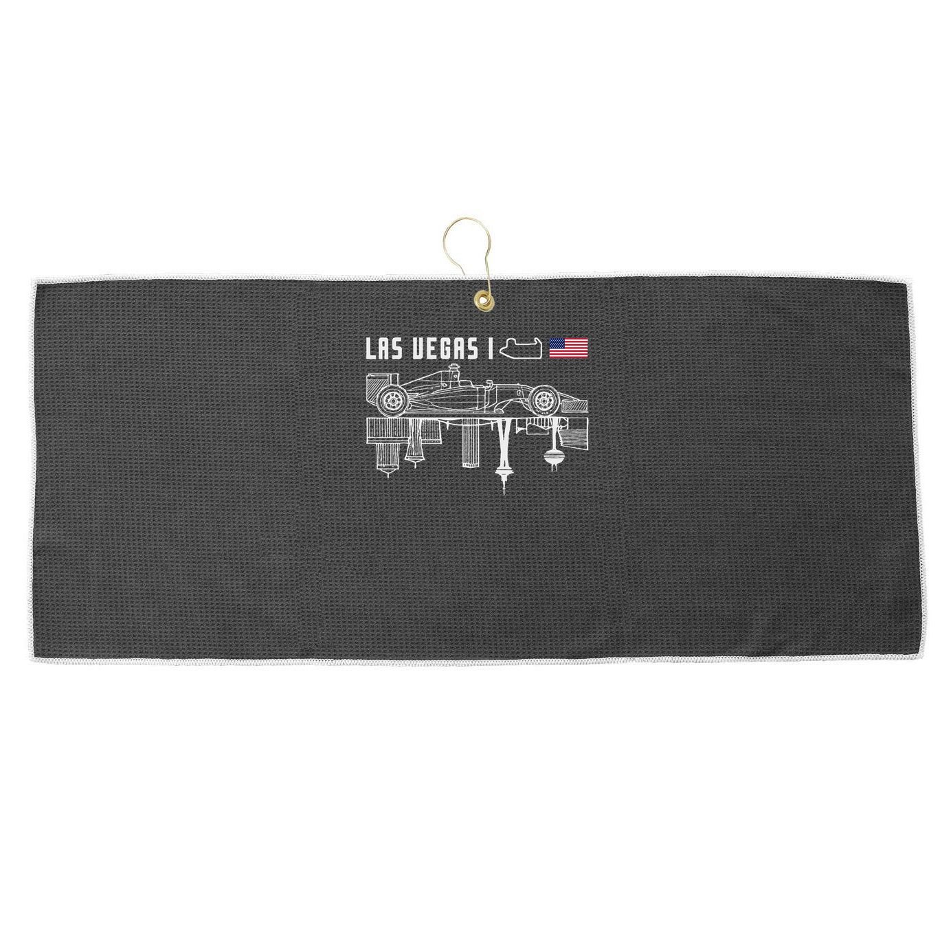 Las Vegas Circuit Us America Formula Racing Race Car Lovers Large Microfiber Waffle Golf Towel