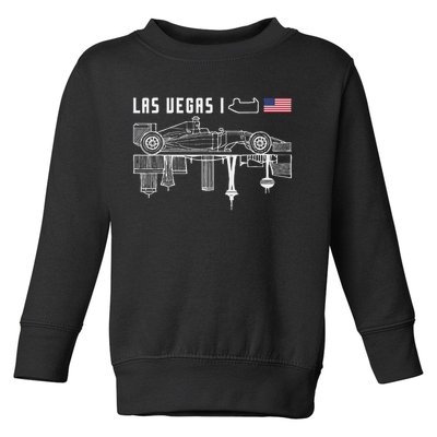 Las Vegas Circuit Us America Formula Racing Race Car Lovers Toddler Sweatshirt