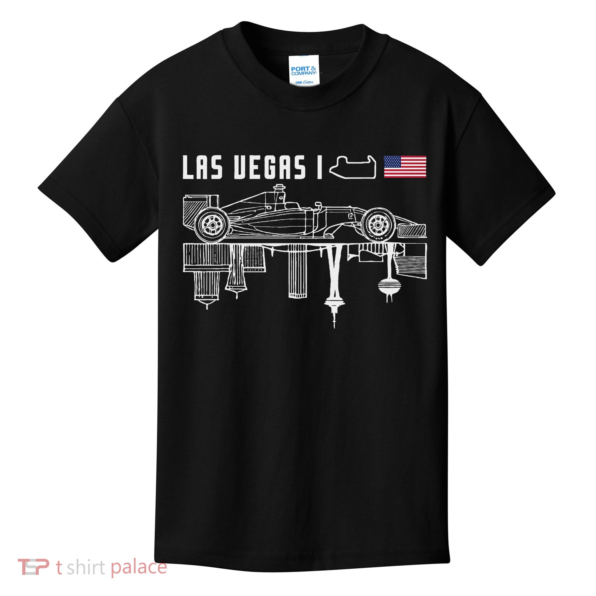 Las Vegas Circuit Us America Formula Racing Race Car Lovers Kids T-Shirt
