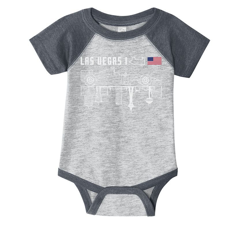 Las Vegas Circuit Us America Formula Racing Race Car Lovers Infant Baby Jersey Bodysuit